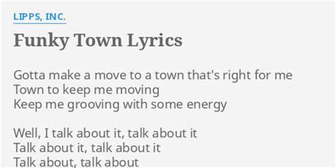 lyrics to funky town|funky town lyrics meaning.